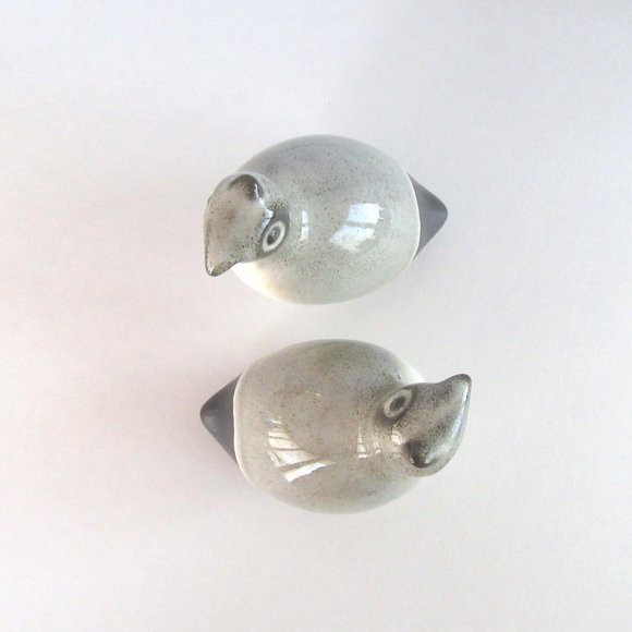 Gray partridge ceramic bird Christmas figurines - Picture 7 of 7